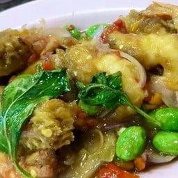กุ้งผัดสะตอ