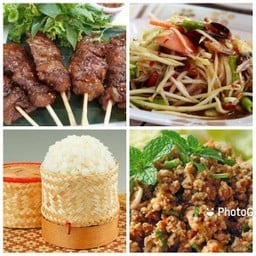 ชุดส้มตำ+ลาบไก่+เนื้อย่าง2ไม้+ข้าวเหนียว1ฟรีชากุหลาบ