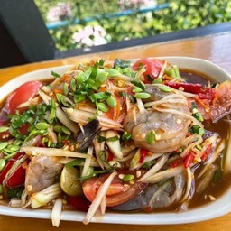 ตำกุ้งสด