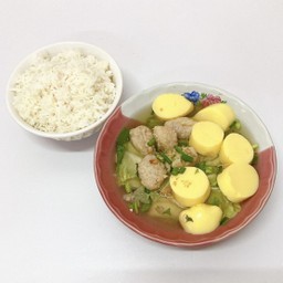 ชุดต้มจืดสาหร่าย+ข้าวเปล่า