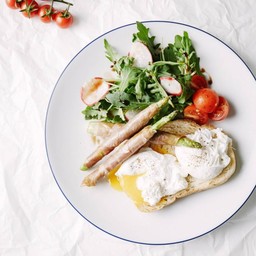 Poached Egg Grilled Asparagus