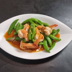 ถั่วลันเตาผัดกุ้ง