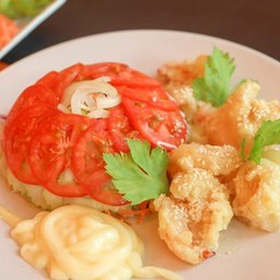 กุ้งทอดครีมสลัด