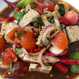 ตำเกาเหลาหมูยอ+ไข่แดงเค็ม