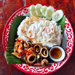 กะเพราถาด ทะเล