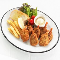 กุ้งชุบเกล็ดขนมปังทอด