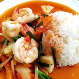 ข้าวราด - ผัดเปรี้ยวหวาน