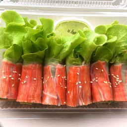 สลัดโรลปูอัด - น้ำสลัดครีมซีฟู๊ด(Salad Roll Crap Stick)