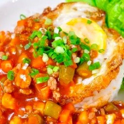 ข้าวราด - ไข่ระเบิด