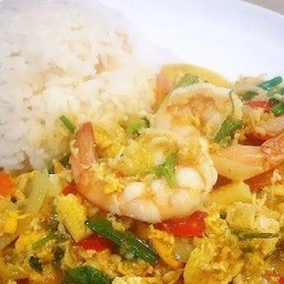 ข้าวราด - ผัดผงกระหรี่