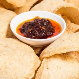 ข้าวเกรียบทอดน้ำพริกเผา