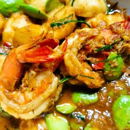 กุ้งผัดกะปิสะตอ