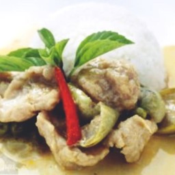 ข้าวราด - แกงเขียวหวาน