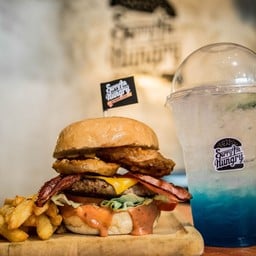 Hungry Burger L Size + Bluehawaii Soda