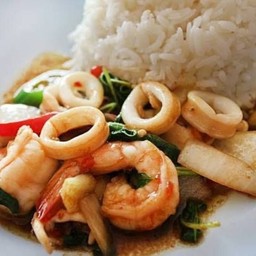 ข้าวราด - ผัดขี้เมา