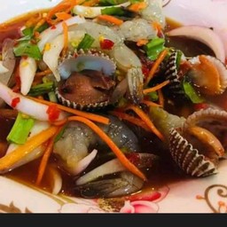 ยำเหลาทะเลกุ้งสด