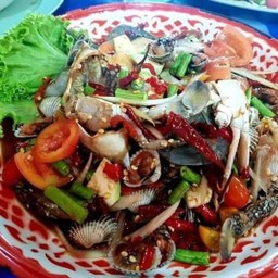 เหลารวมหอยแครงปูม้ากุ้งสด