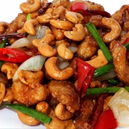 (กับข้าว)ไก่ผัดเม็ดมะม่วง