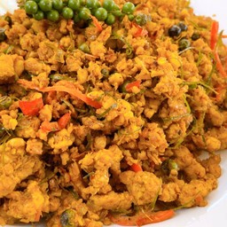 ข้าวคั่วกลิ้งหมูสับ