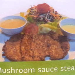 Mushroom sauce steak