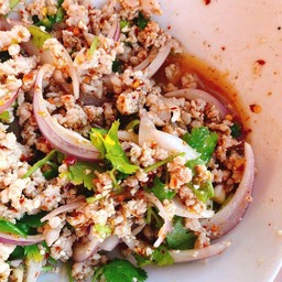 ข้าว ราดลาบเต้าหู้
