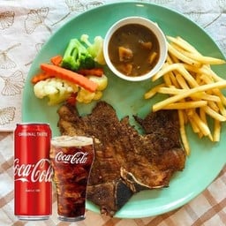 ทีโบนสเต็ก+โค้ก 325 มล.