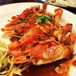 กุ้งแม่น้ำซอสมะขาม