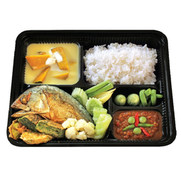 M11 ข้าวน้ำพริกกะปิปลาทู + ฟักทองแกงบวด