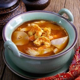 แกงเหลืองหน่อไม้ดองกุ้ง ( Ganglueng Normaidong Goong )