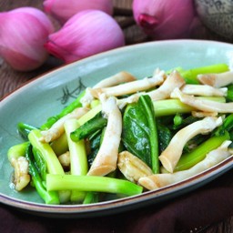 คะน้าผัดหอยแอสพารากัส ( Kana Phad Hoi Asparagus )