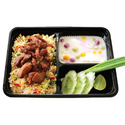 M4 ข้าวผัดเนื้อเค็ม +บัวลอยสามกษัตรฺย์