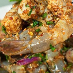ลาบกุ้งสด