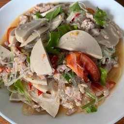 ยำวุ้นเส้น หมูยอ หมูสับ