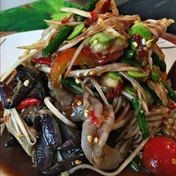 ตำกุ้งสด ปูปลาร้า แซ่บนัว