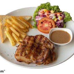 สเต็กไก่พริกไทยดำ