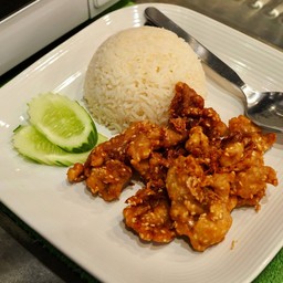 ข้าวหมูทอดสูตร คุณแม่