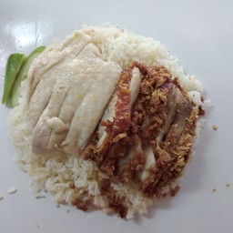 ข้าวมันไก่ต้ม+ไก่ทอดธรรมดา