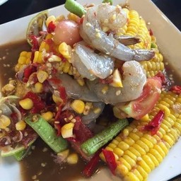 ตำข้าวโพดปลาร้ากุ้งสด