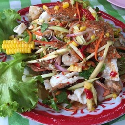 ยำปูม้า  (เส้น) ม่วงโพด