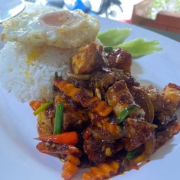 ข้าวราด ผัดพริกเผา