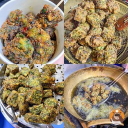 กุ่ยช่ายทอดแบบสี่เหลี่ยม ( กุ่ยช่ายตลาดพลู)