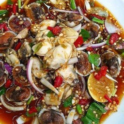 ยำเหลา2หอย น้ำปลาร้า