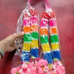 พวงมาลัยพลาสติก7สี