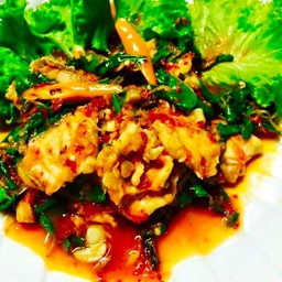 ผัดฉ่า เนื้อปลา