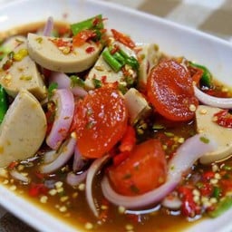 ยำนัวไข่แดงเค็ม+หมูยอ