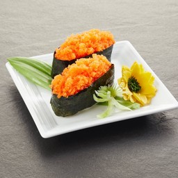 ข้าวปั้นหน้าไข่กุ้ง Ebiko nigiri sushi