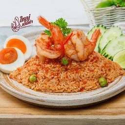 ข้าวผัดน้ำพริกกุ้งสด
