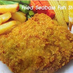 สเต็กกะพงทอด