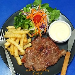 สเต๊กสันคอหมู บาร์บีคิวซอส