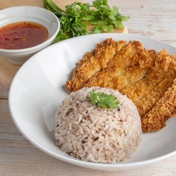 ข้าวมันเห็ดทอด